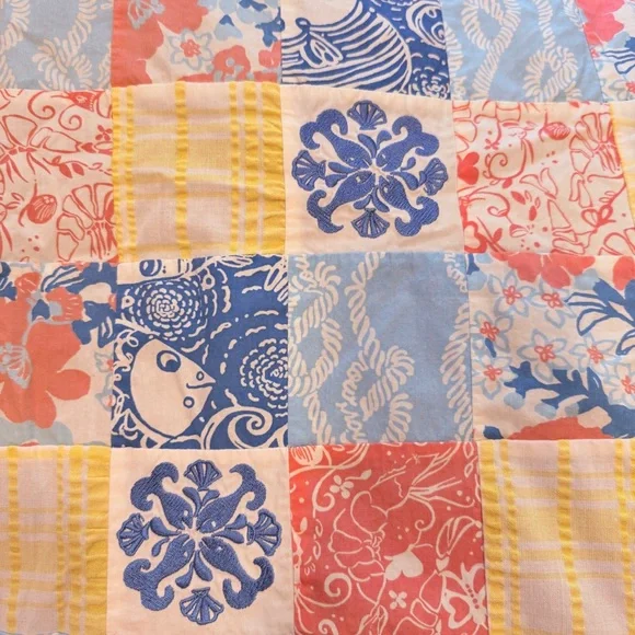 Lilly Pulitzer Patchwork Blanket or Tablecloth - Picture 9 of 11